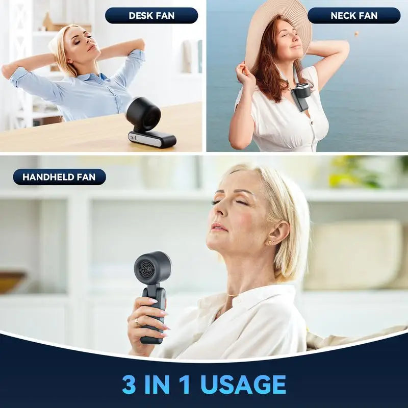 2025 Popular Portable Handheld Turbo Fan, 5 Gear Wind Hand Fan, Handheld Fan, Portable Mini Hand Fans, USB Rechargeable Turbo Fa