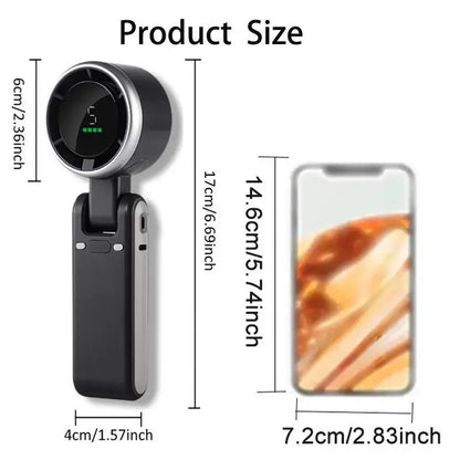 2025 Popular Portable Handheld Turbo Fan, 5 Gear Wind Hand Fan, Handheld Fan, Portable Mini Hand Fans, USB Rechargeable Turbo Fa