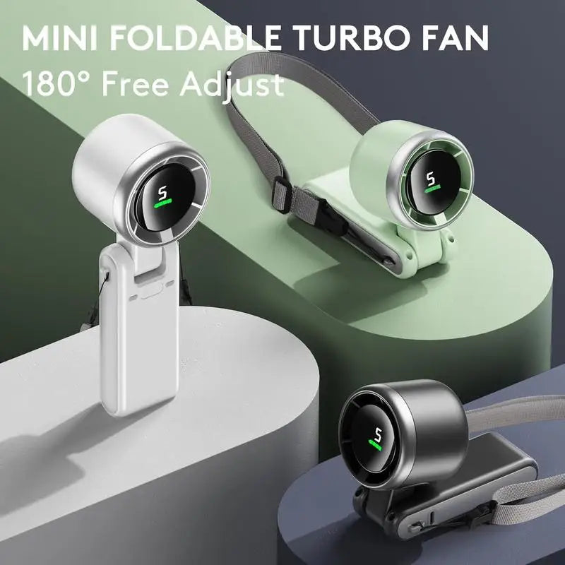 2025 Popular Portable Handheld Turbo Fan, 5 Gear Wind Hand Fan, Handheld Fan, Portable Mini Hand Fans, USB Rechargeable Turbo Fa